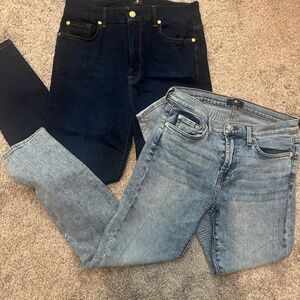 Lot of two 7 for All Mankind Skinny Jeans - Size 30